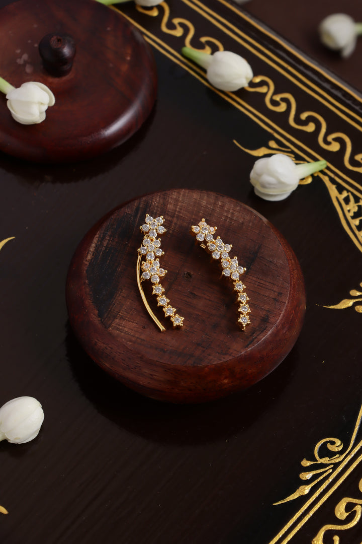 AD Mini Flower Stone Earcuff