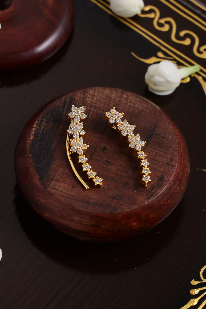 AD Mini Flower Stone Earcuff