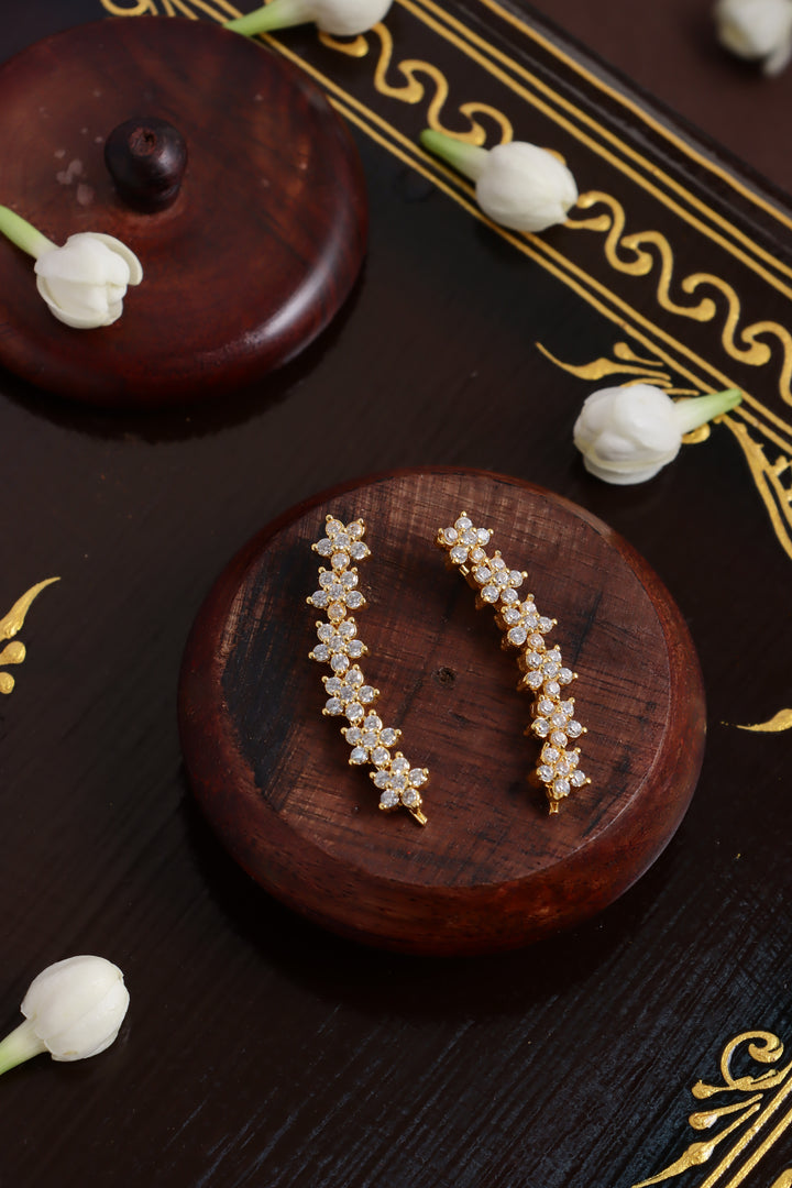 AD Flowers Stone Earcuff