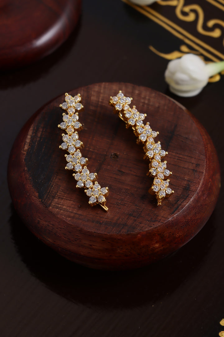 AD Flowers Stone Earcuff