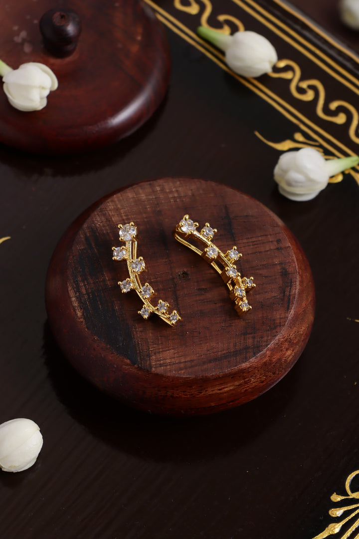 AD Square Stone Earcuff