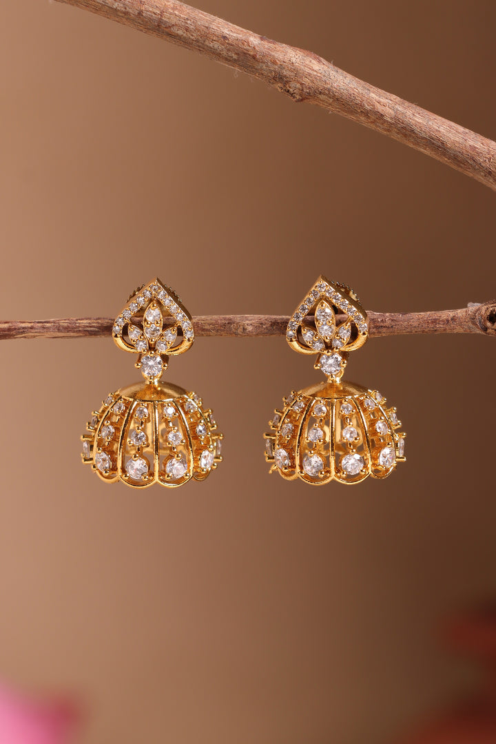 White Stone Small Jhumka