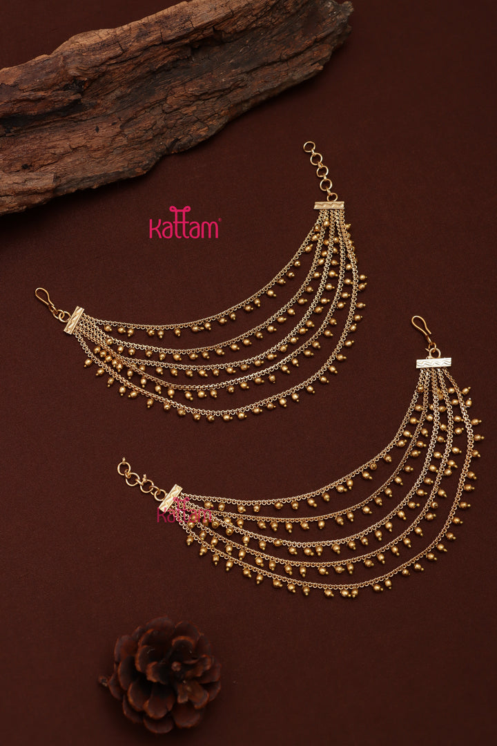 Antique Five Line Gold Beads Mattal