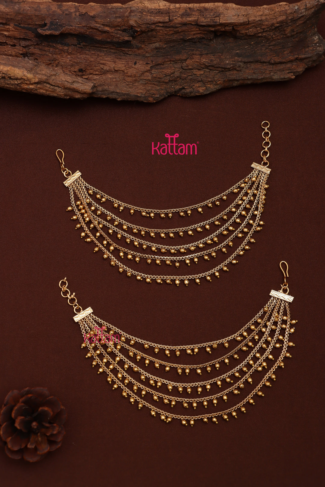 Antique Five Line Gold Beads Mattal