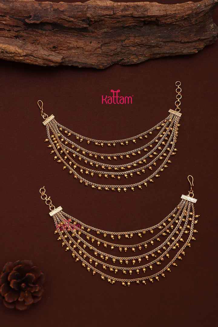 Antique Five Line Gold Beads Mattal