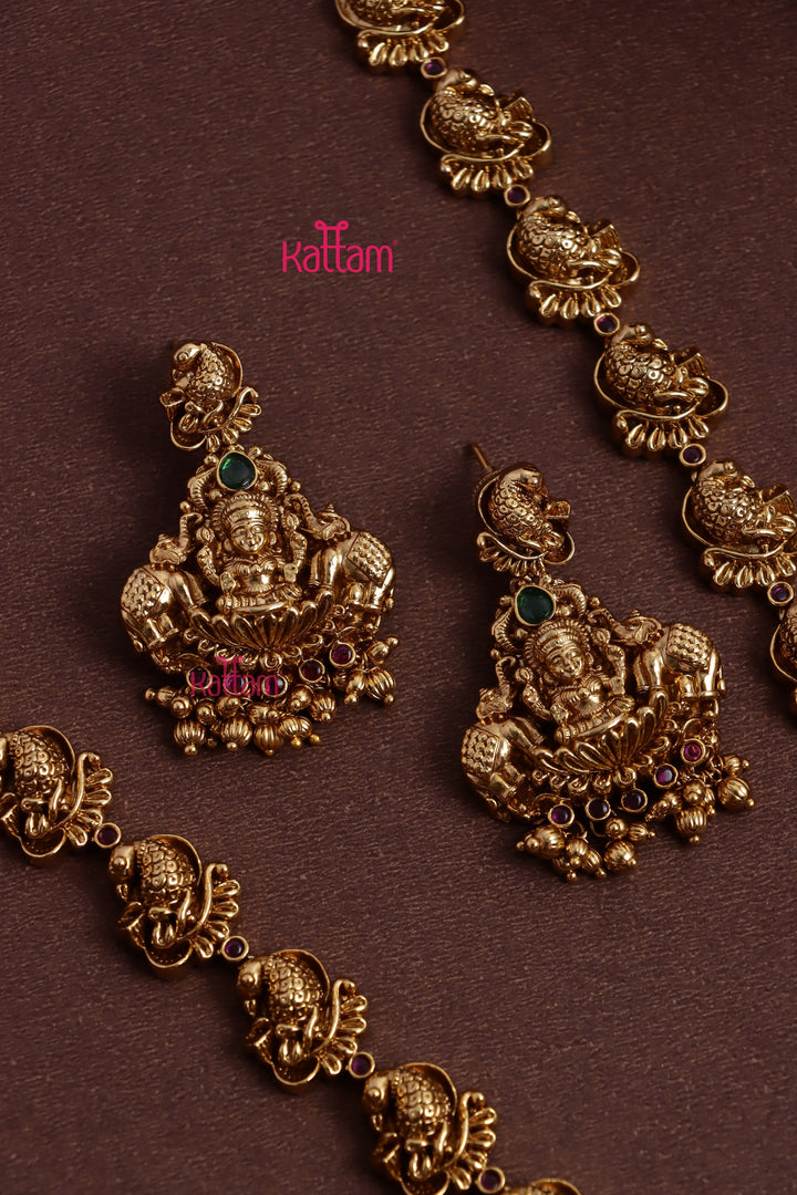 Tarunika - Antiquegold Peacock Haram