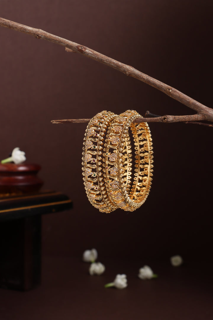 Ethnic Peacock Stone Bangle