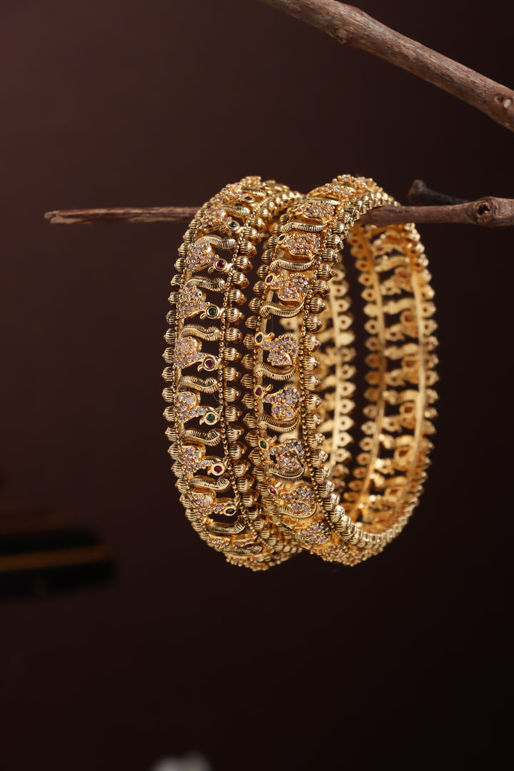 Ethnic Peacock Stone Bangle