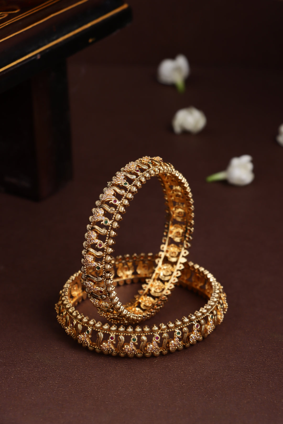 Ethnic Peacock Stone Bangle