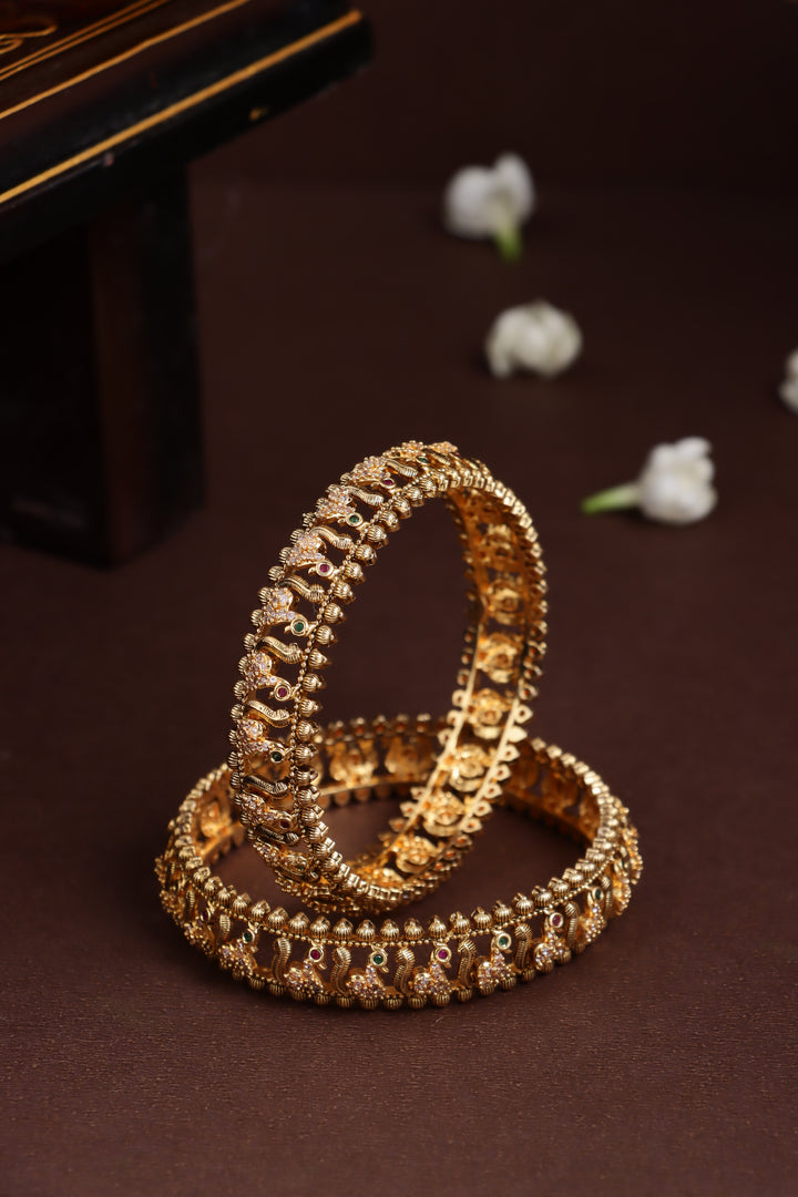Ethnic Peacock Stone Bangle