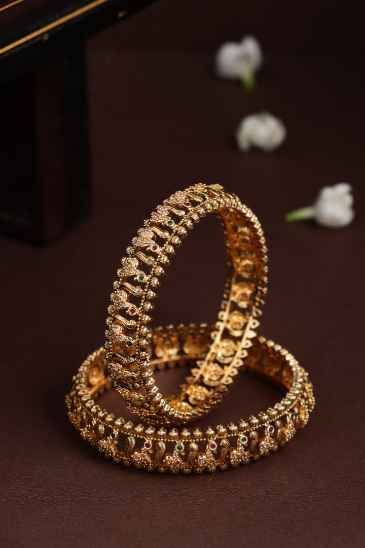 Ethnic Peacock Stone Bangle