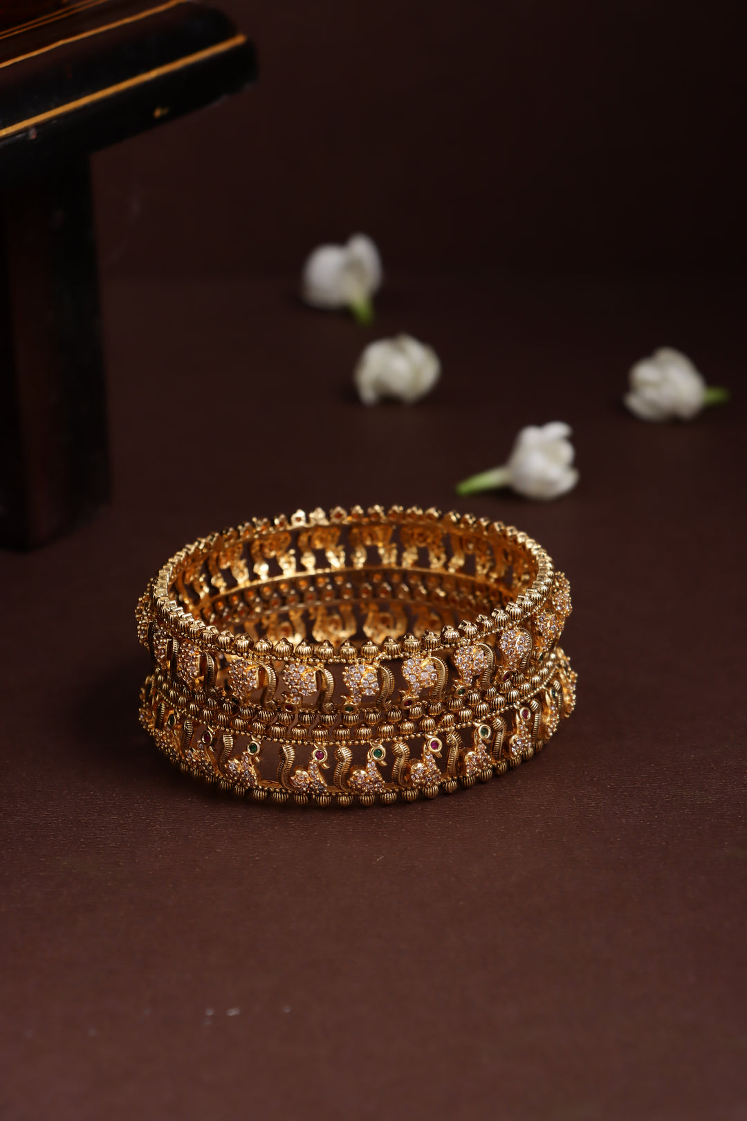 Ethnic Peacock Stone Bangle