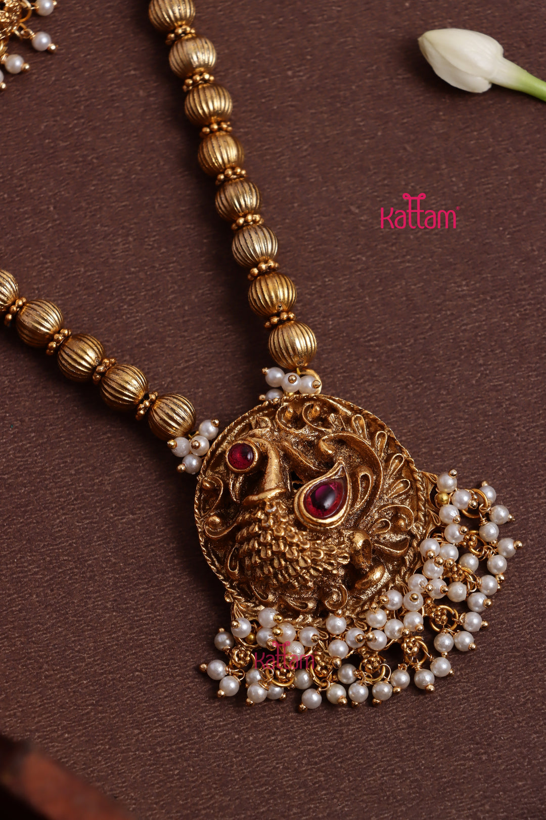 Bhumika - Peacock Pearl Necklace Design 2