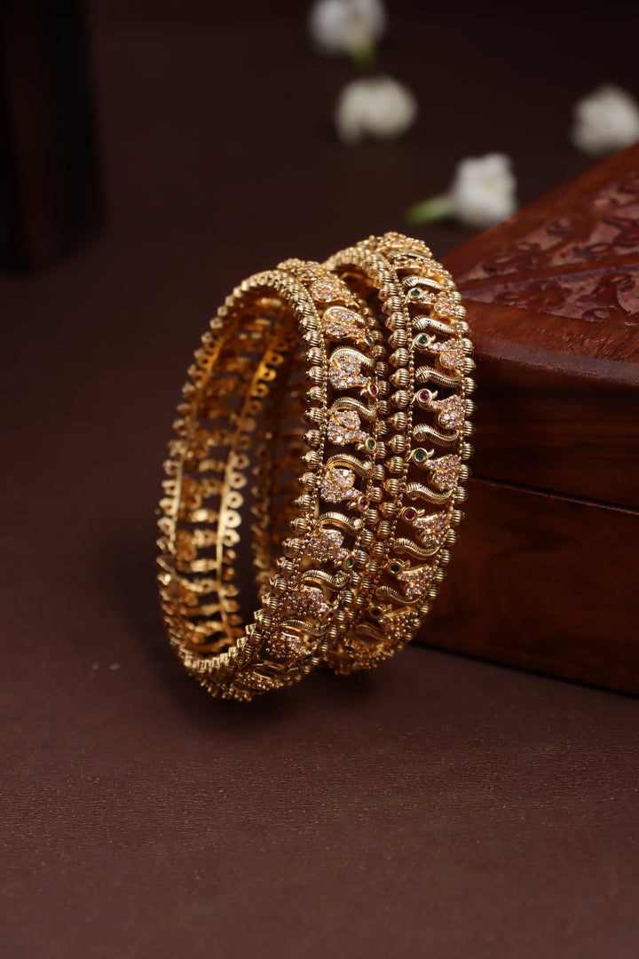 Ethnic Peacock Stone Bangle