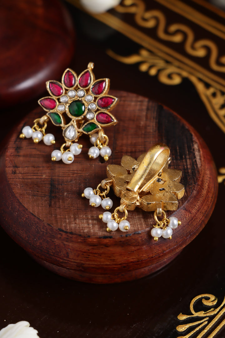 Kundan Feather Stud