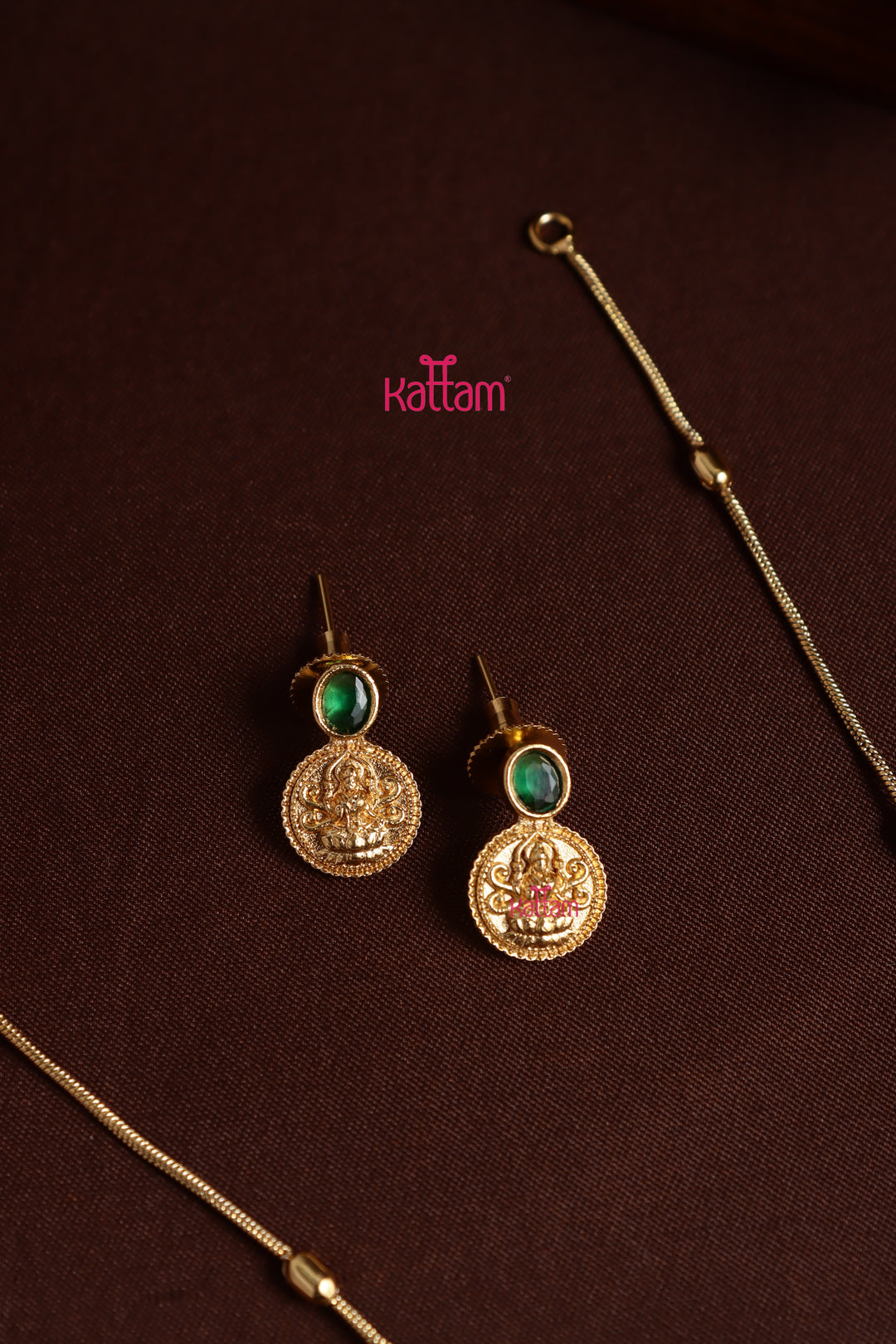 Kavinya - Coin Green Stone Choker