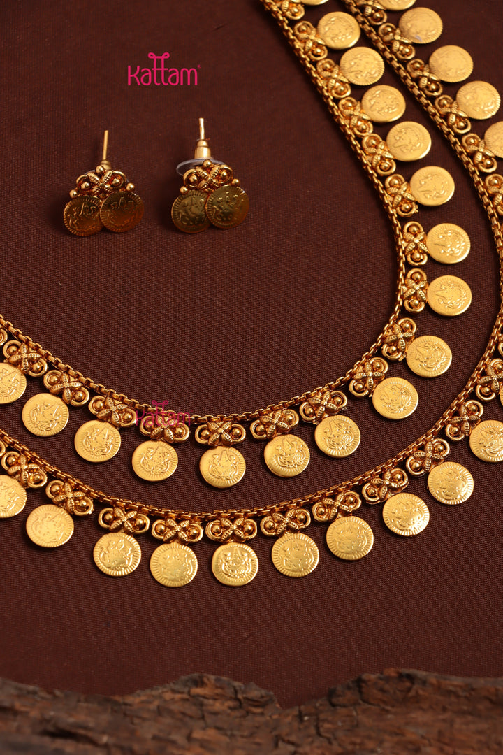 Copperishgold Layer Coin Choker Set