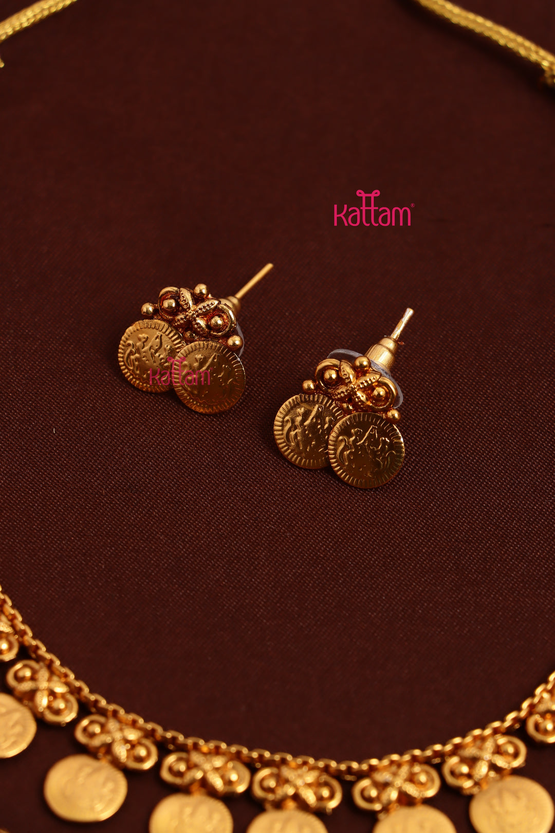 Copperishgold Layer Coin Choker Set