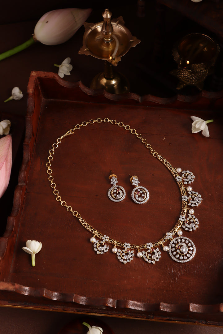 Shravani - Dualtone Peacock Necklace