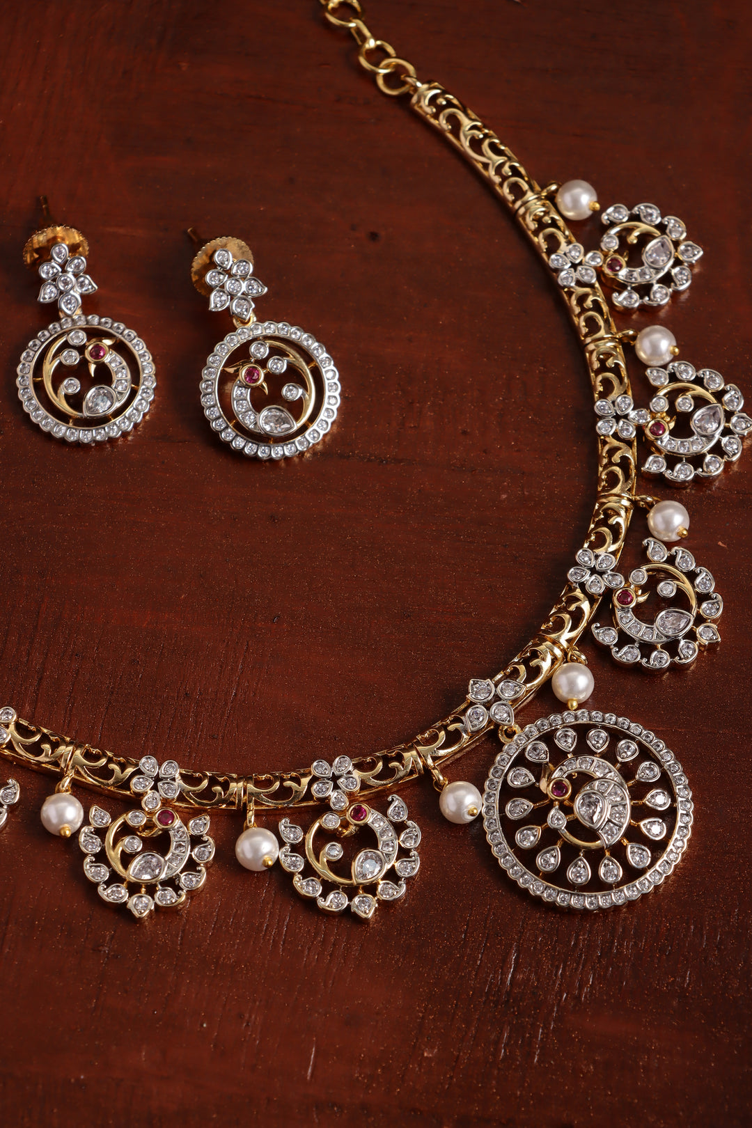 Shravani - Dualtone Peacock Necklace