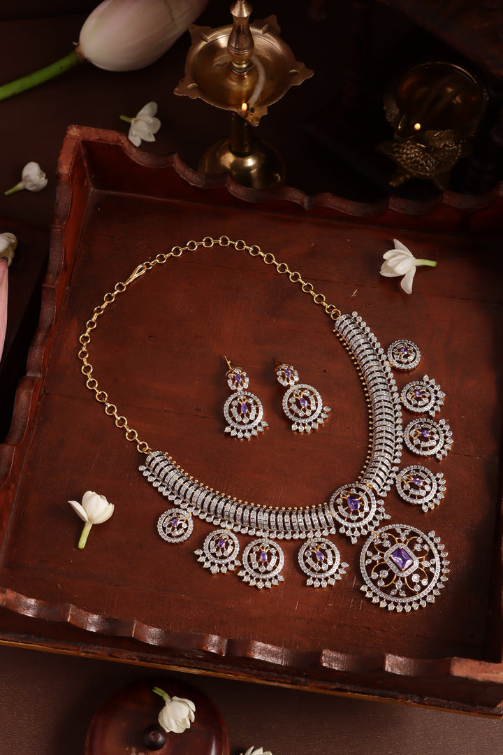Reena - Dualtone AD Purple Necklace