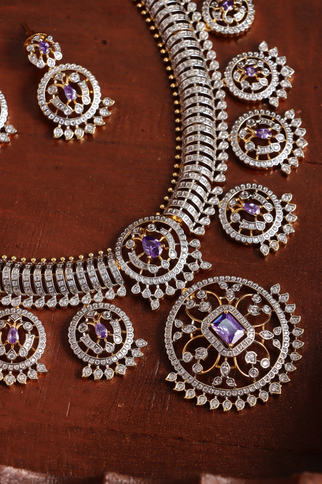 Reena - Dualtone AD Purple Necklace