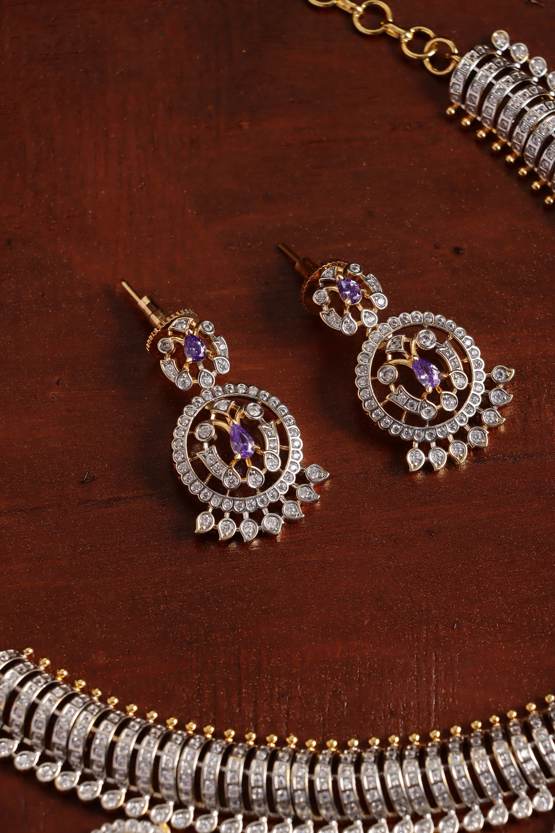 Reena - Dualtone AD Purple Necklace