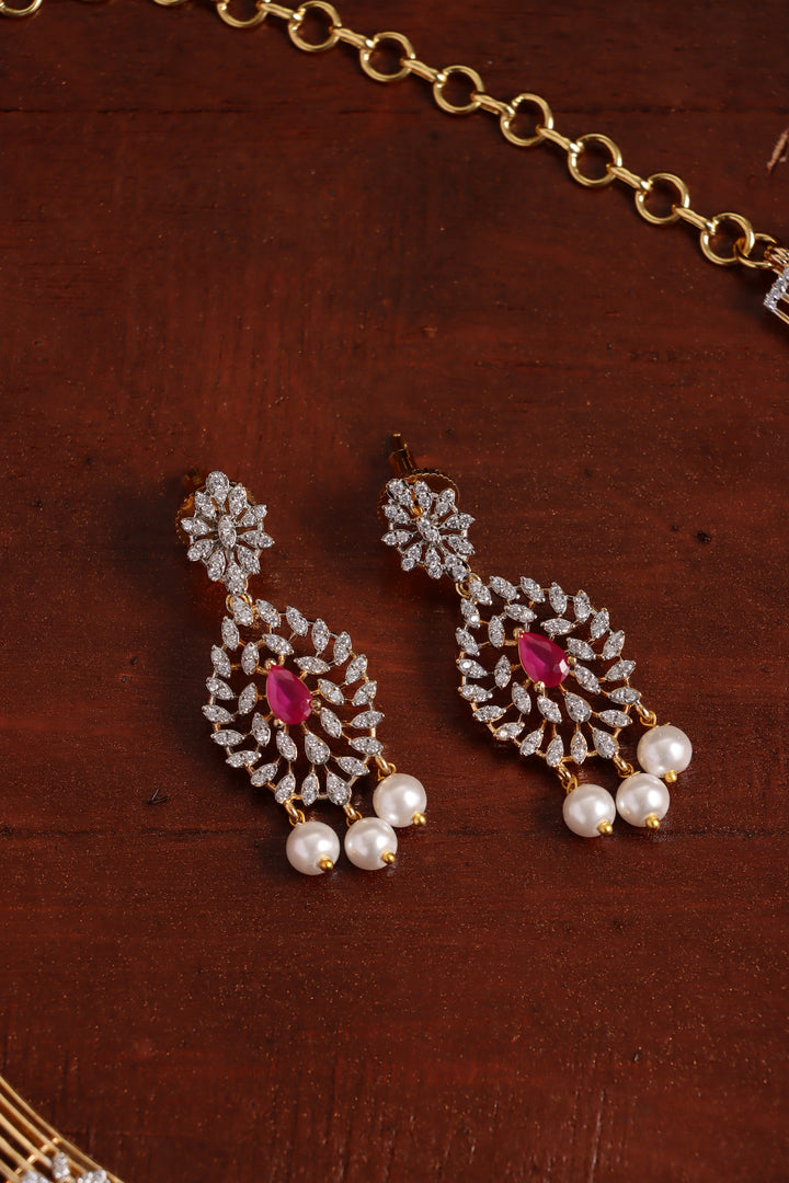 AD Thilak Ruby Strip Hasli Choker