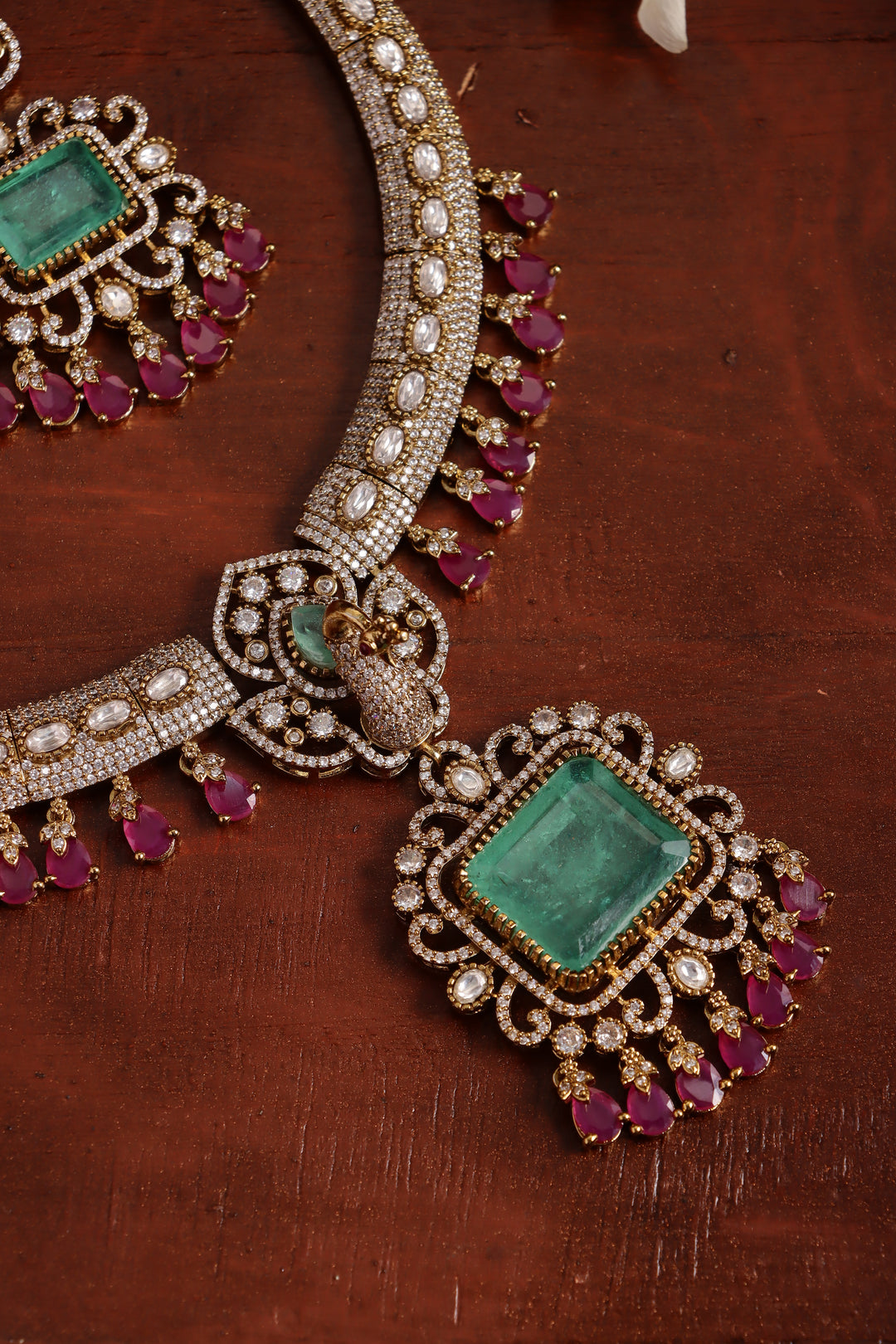 Shalu - Victorian Ad Peacock Hasli Choker