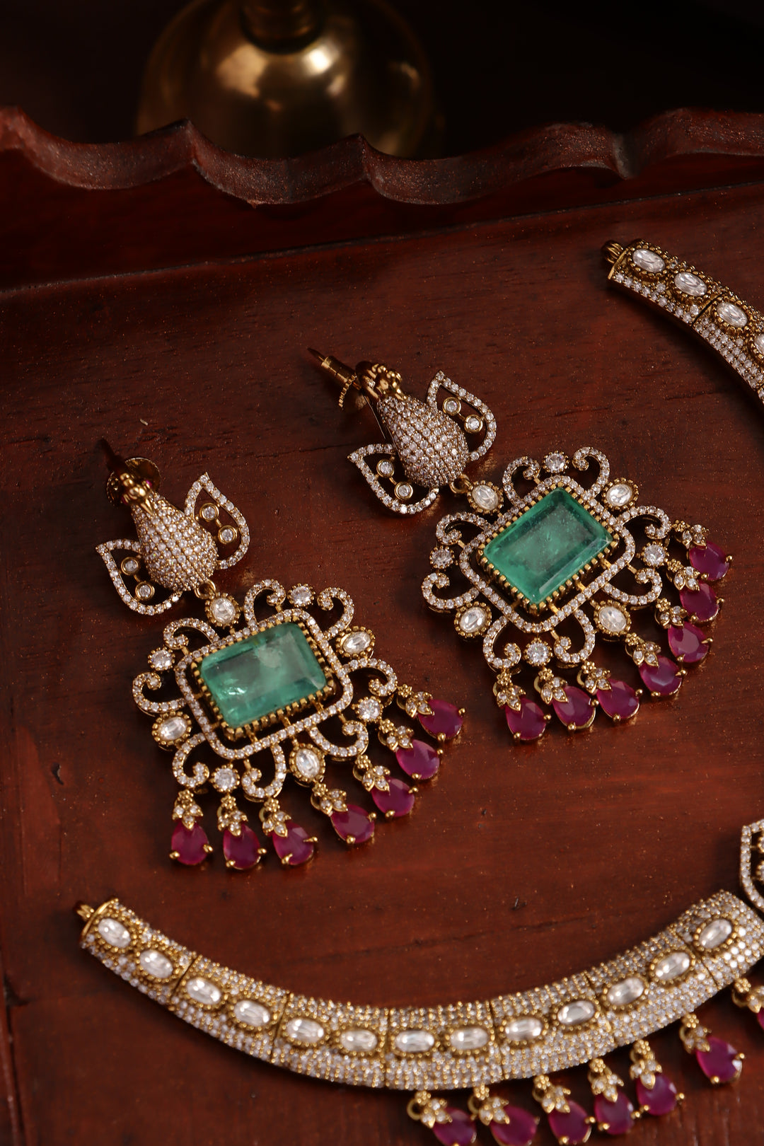 Shalu - Victorian Ad Peacock Hasli Choker
