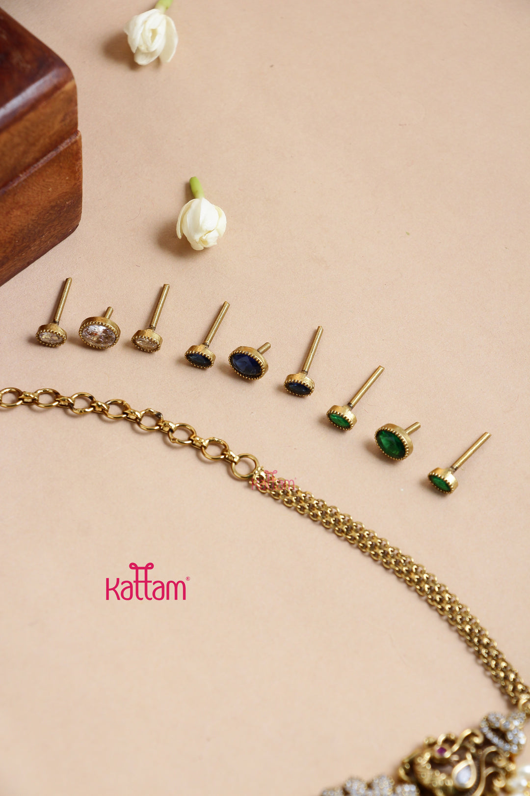 Interchangable Peacock Oval Flower Choker