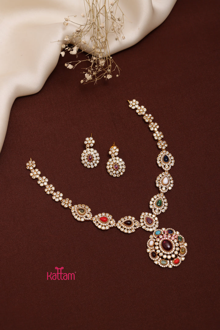 AD Navarathna Stone Necklace