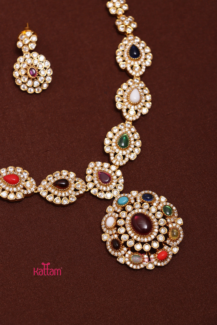 AD Navarathna Stone Necklace