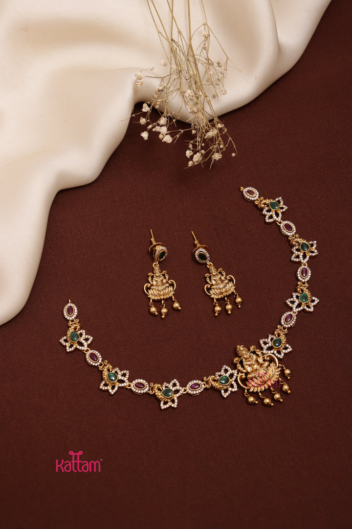 Lakshmi Peacock Stone Necklace