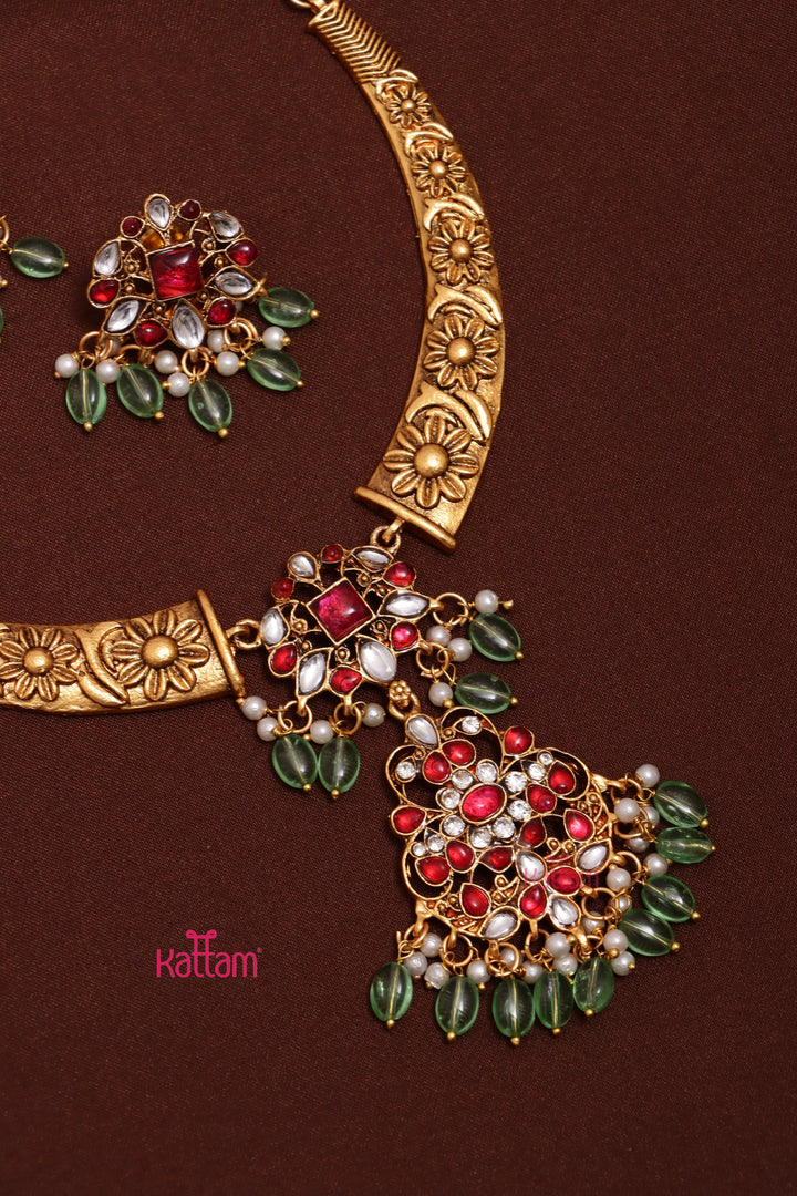 Shenba - Matte Motif Hasli Choker