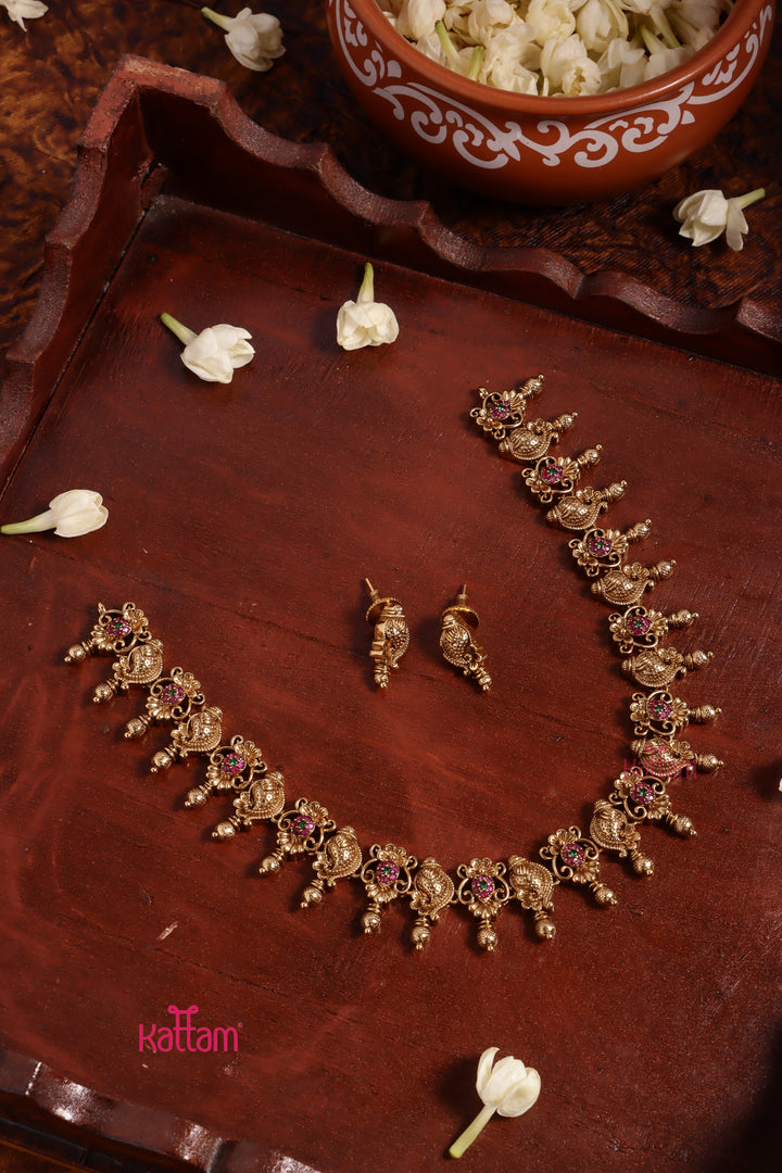 Rubygreen Flower Sangu Choker
