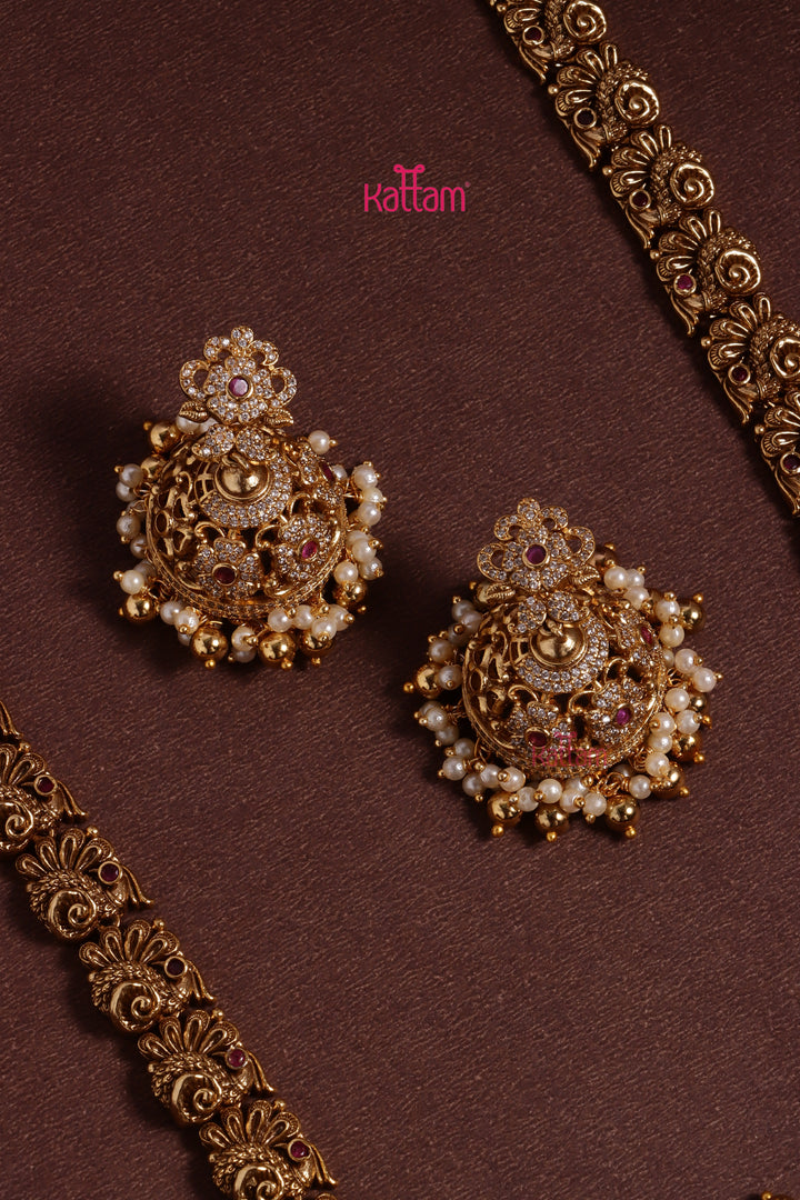 Vishaka - Antiquegold Peacock Haram