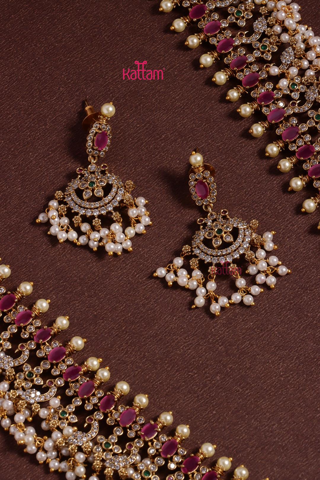 Ayushka - Peacock Ruby Pearl Haram