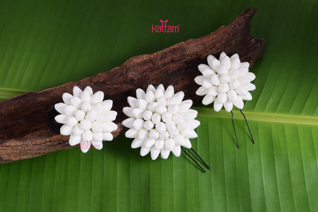 Real look like Jasmine Flower / Mallipoo Bun Pin - Medium