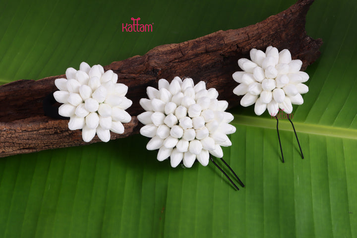 Real look like Jasmine Flower / Mallipoo Bun Pin - Medium