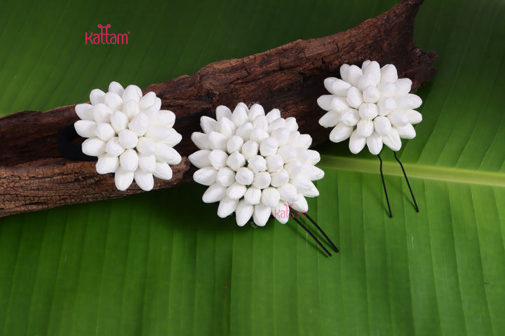 Real look like Jasmine Flower / Mallipoo Bun Pin - Medium