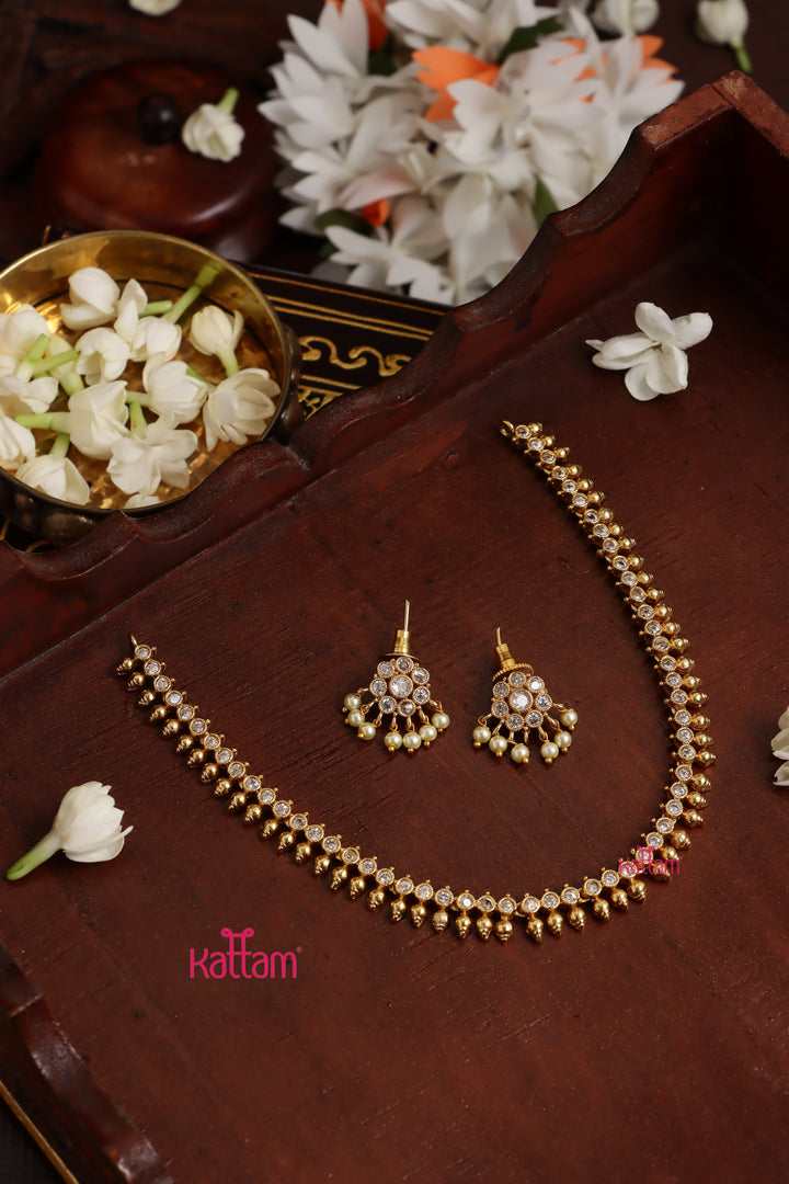 Simple White Stone Choker