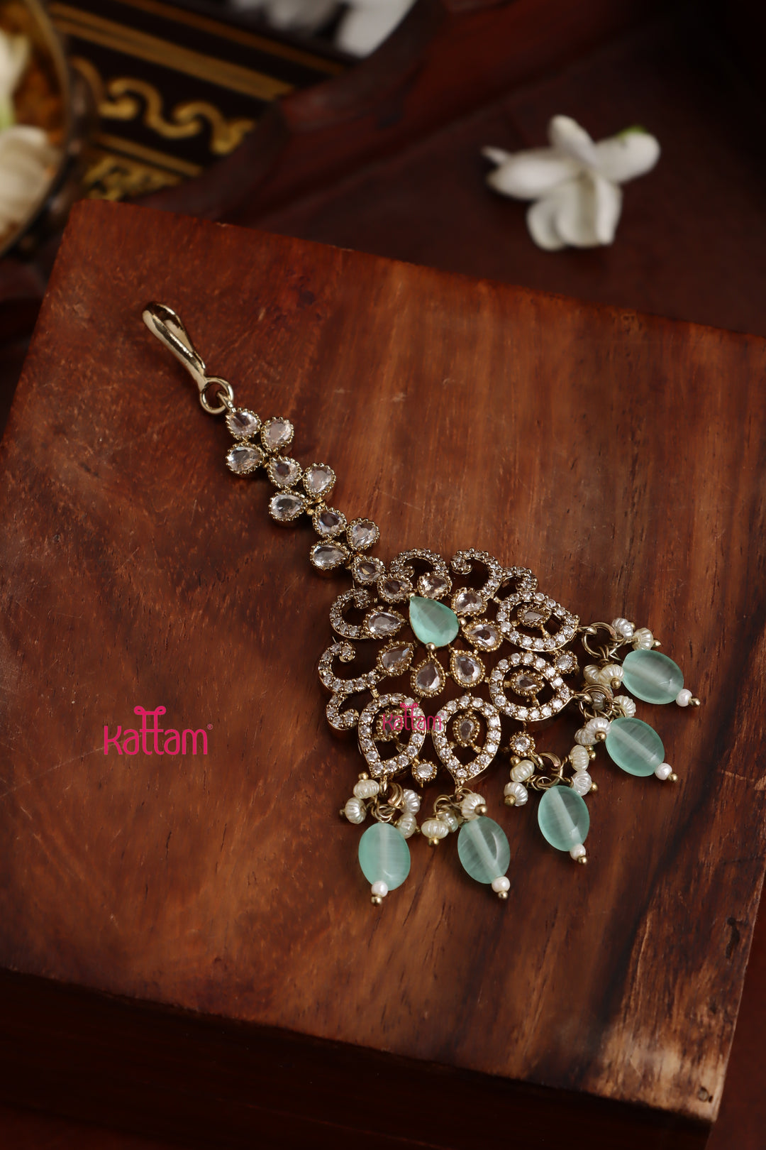 Eshva - Victorian Pastelgreen Maangtikka