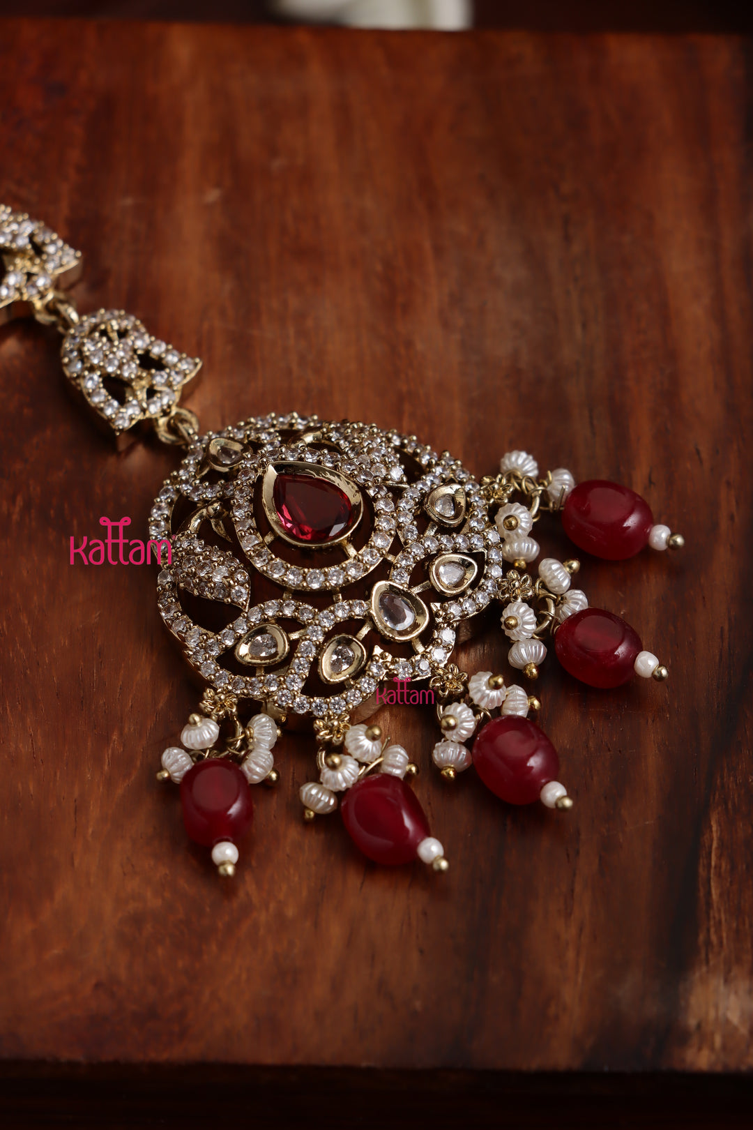 Envi - Victorian Ruby Maangtikka