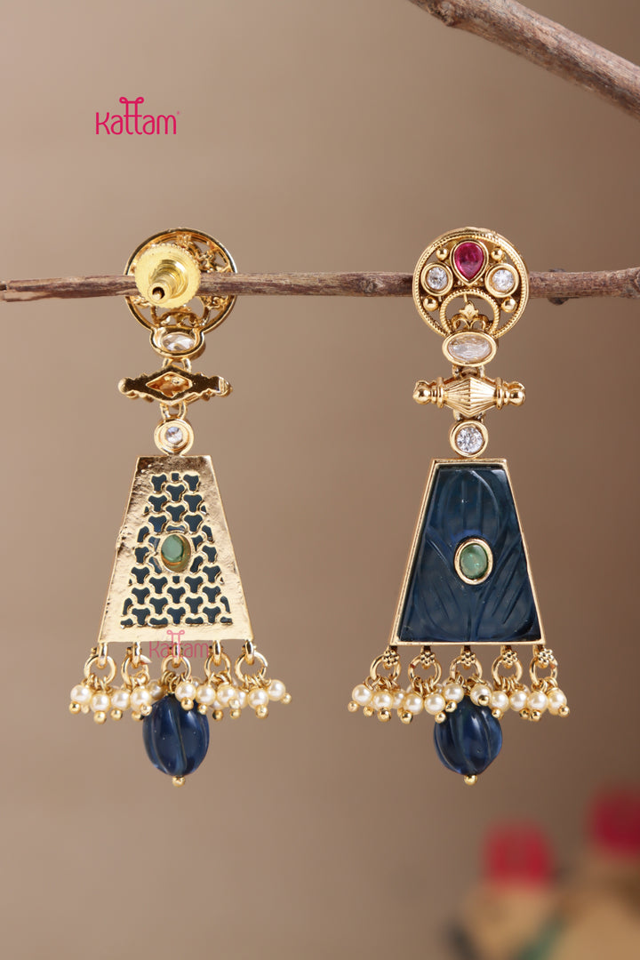 Triti Navy Statement Earring