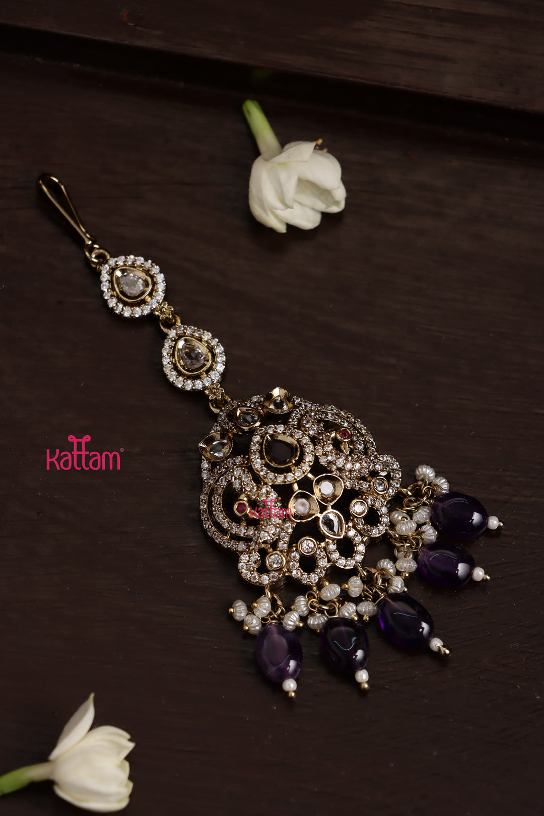 Elsa - Victorian Purple Maangtikka