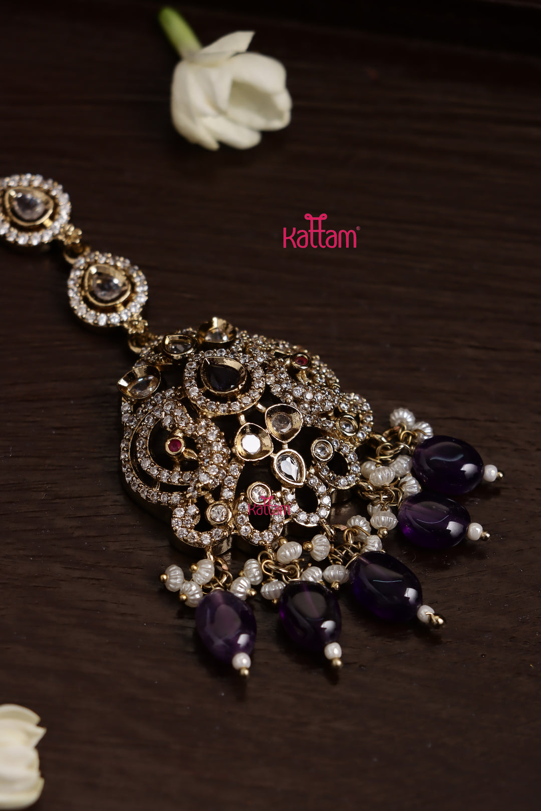 Elsa - Victorian Purple Maangtikka