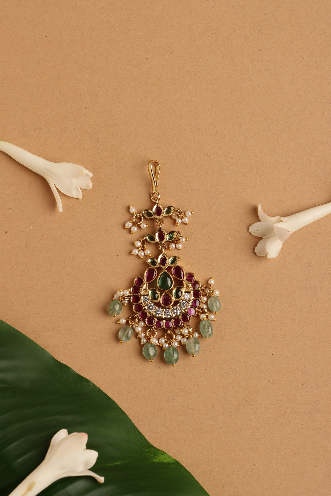 Bridal Chandbali Beads Tikka