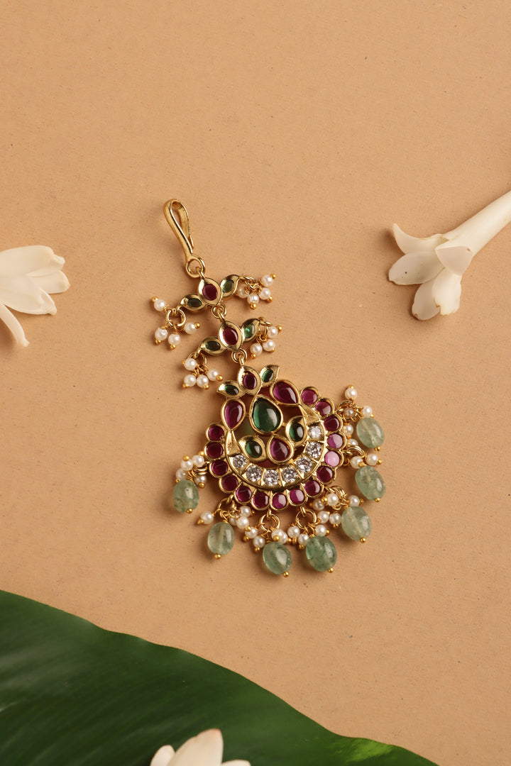 Bridal Chandbali Beads Tikka