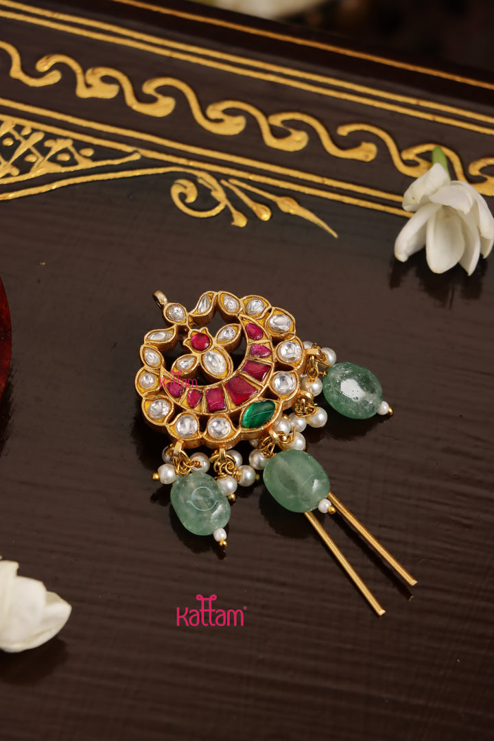 Kundan Chandbali Hair Pin